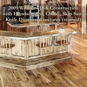 Hickory w/Handscraped, Chalet, Skip Sawn & Draw Knife Distressed Textures