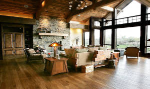 Hand Scraped White Oak Living Room