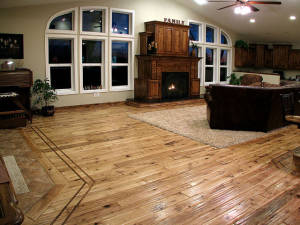 Hand Scraped Hickory Wood Floor