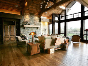 Hand Scraped White Oak Great Room