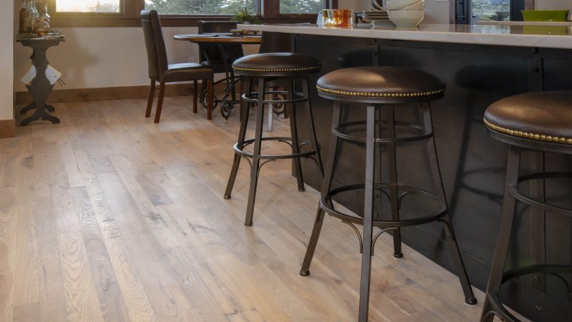 Gray Hickory Hardwood Flooring in the Kitchen