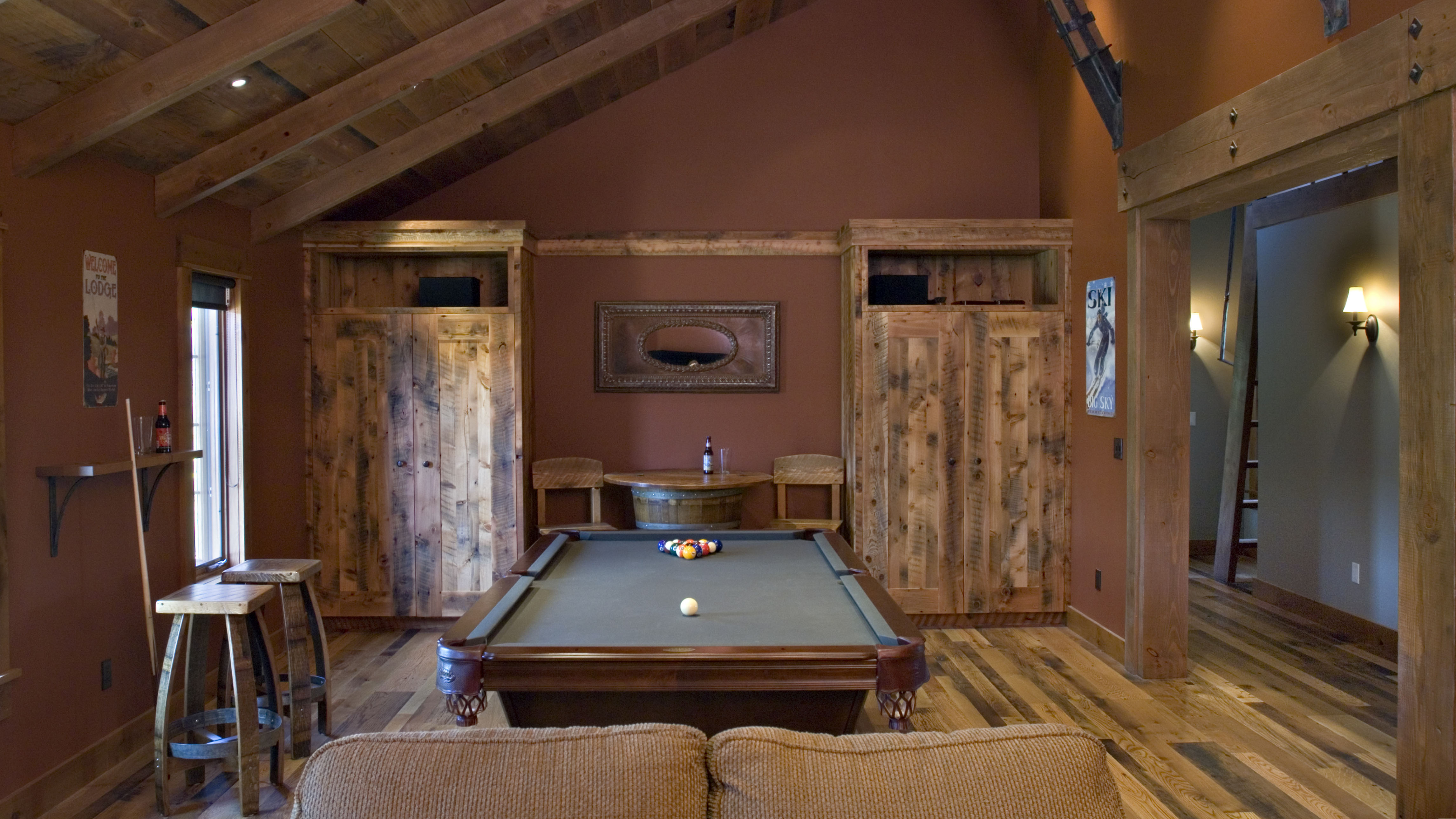Heritage Grade Weathered Antique Oak Game Room